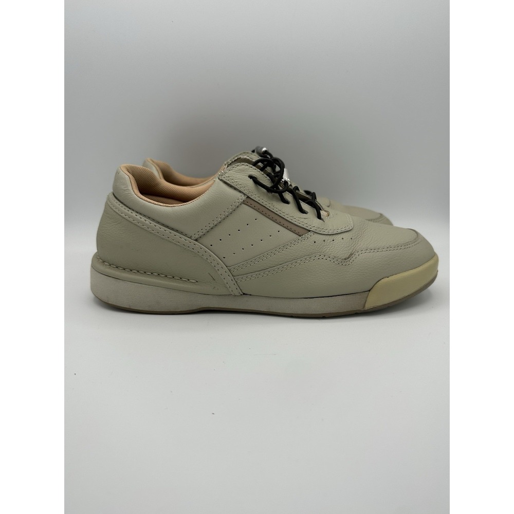 Rockport Prowalker Comfort Walking Shoe Men Size 7 Olive Beige Cream Leather - Picture 8 of 11
